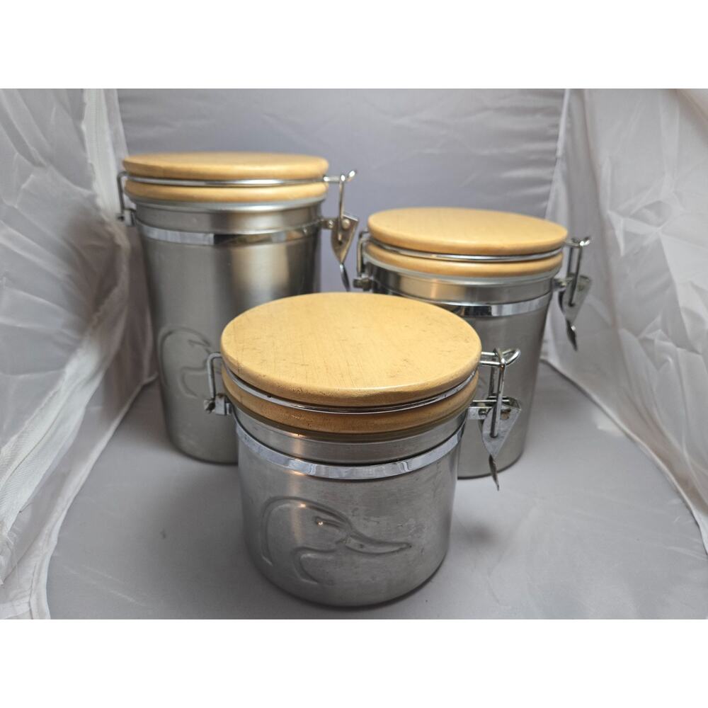 John Marshall Designs Baton Rouge Duck Head stainless canisters set of 3